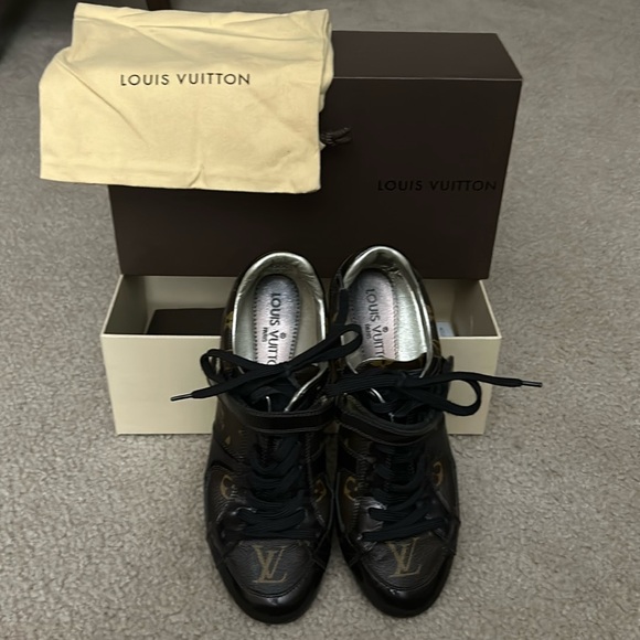 Louis Vuitton Monogram and Patent Leather Sneakers | Size 37 |Color: Brown - Picture 6 of 6